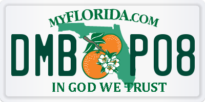 FL license plate DMBP08
