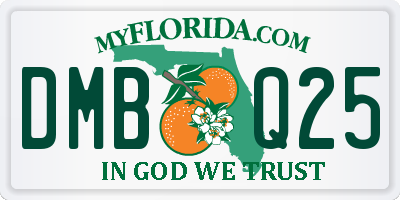 FL license plate DMBQ25