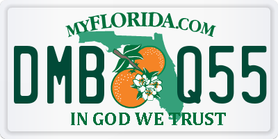 FL license plate DMBQ55