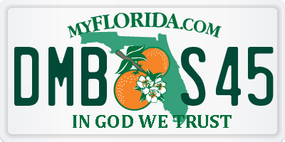 FL license plate DMBS45