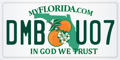FL license plate DMBU07