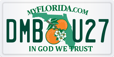 FL license plate DMBU27
