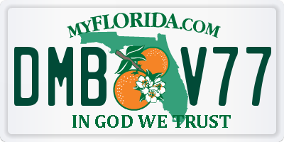 FL license plate DMBV77