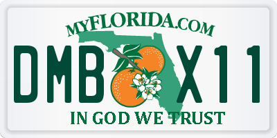 FL license plate DMBX11