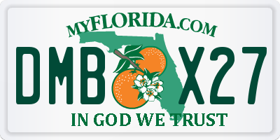 FL license plate DMBX27