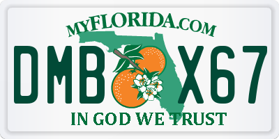 FL license plate DMBX67