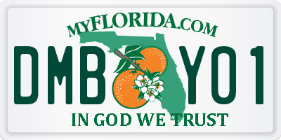 FL license plate DMBY01