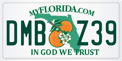 FL license plate DMBZ39