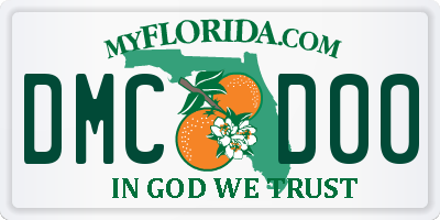 FL license plate DMCD00