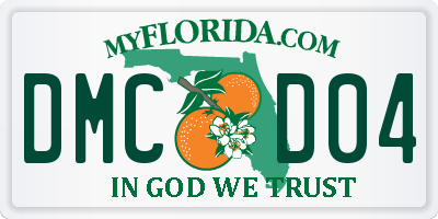 FL license plate DMCD04