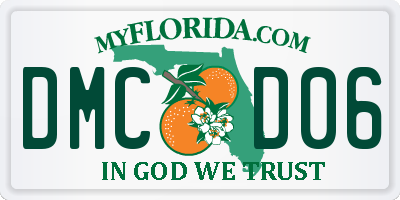 FL license plate DMCD06