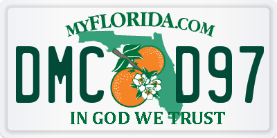 FL license plate DMCD97