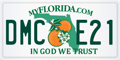 FL license plate DMCE21
