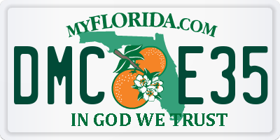 FL license plate DMCE35