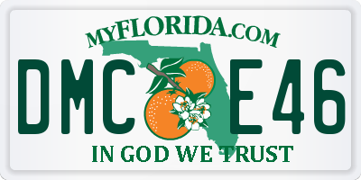 FL license plate DMCE46