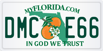 FL license plate DMCE66