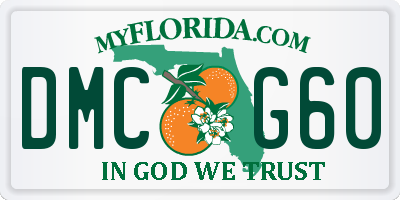 FL license plate DMCG60