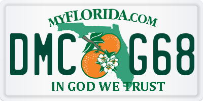 FL license plate DMCG68