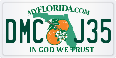 FL license plate DMCJ35