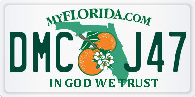 FL license plate DMCJ47