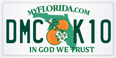 FL license plate DMCK10