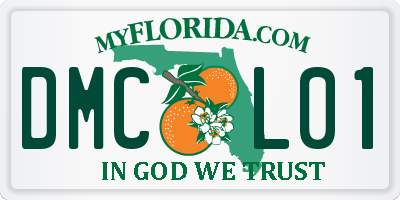 FL license plate DMCL01