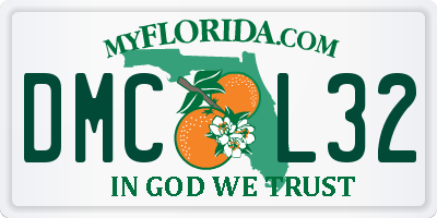 FL license plate DMCL32