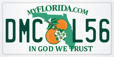 FL license plate DMCL56