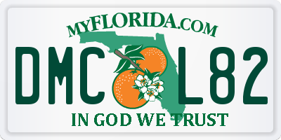 FL license plate DMCL82