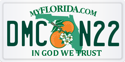 FL license plate DMCN22