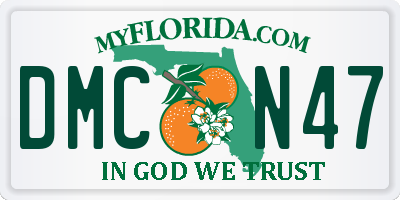 FL license plate DMCN47