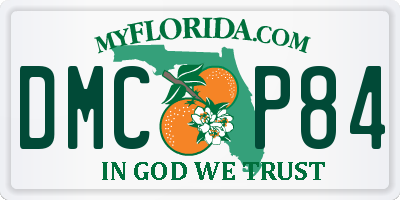 FL license plate DMCP84
