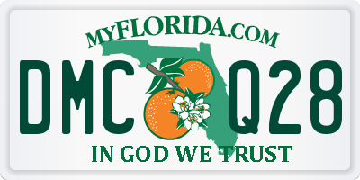 FL license plate DMCQ28