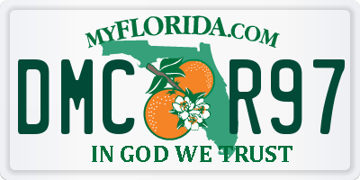 FL license plate DMCR97