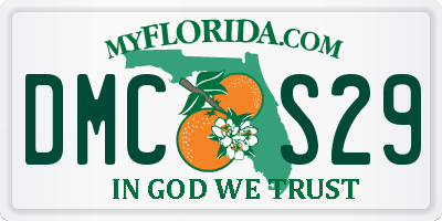 FL license plate DMCS29