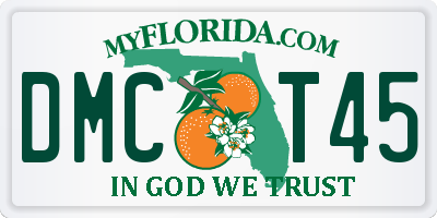 FL license plate DMCT45