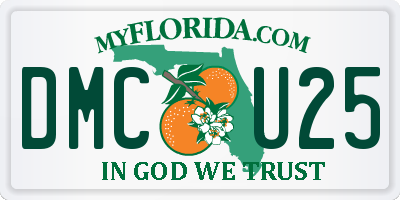 FL license plate DMCU25