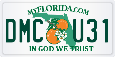 FL license plate DMCU31