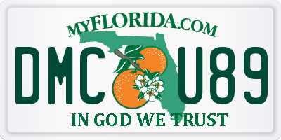 FL license plate DMCU89