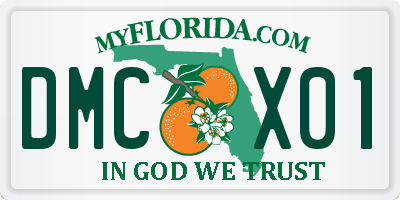 FL license plate DMCX01