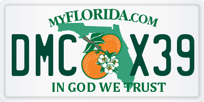FL license plate DMCX39