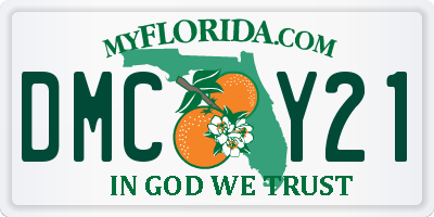 FL license plate DMCY21