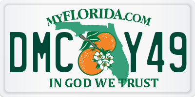FL license plate DMCY49