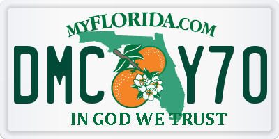 FL license plate DMCY70