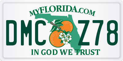 FL license plate DMCZ78