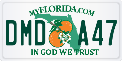 FL license plate DMDA47