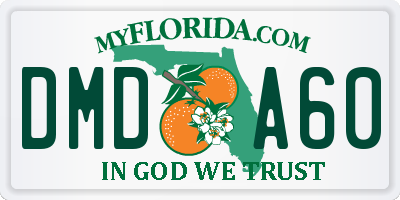 FL license plate DMDA60