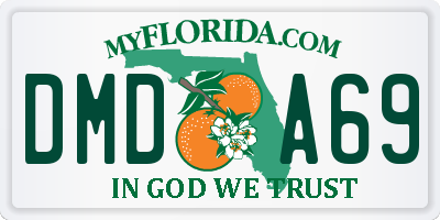FL license plate DMDA69