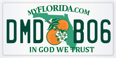 FL license plate DMDB06