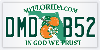 FL license plate DMDB52